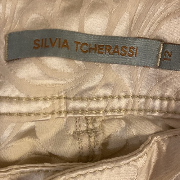 Silvia Tcherassi Cream Textured Pants size 12 - Picture 2 of 2